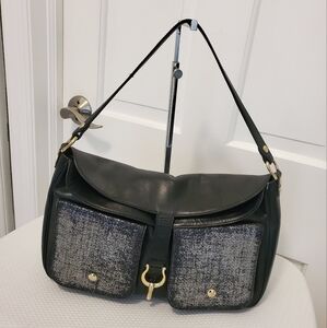 Kate Spade "SUTTON" Perrin Black Leather Shoulder Bag, Classic